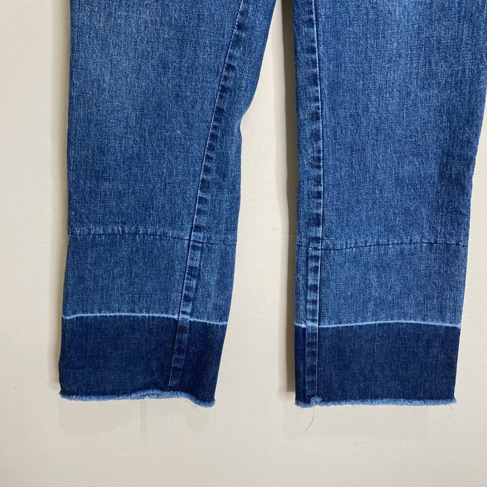 Rachel Comey Slim Legion Jeans Two Tone High Rise Straight Crop Raw Hem 4 - Picture 9 of 14